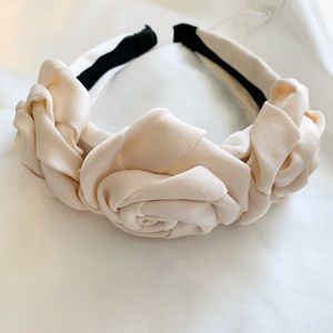 BRIDAL - FLORENCE Roses Statement Headband - Ivory